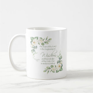 Spreuken 9:10 Eucalyptus Witte Rozen Salie Groen Koffiemok