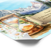 Spreuken Art Print Alpen Daisies Zandloper 5 x 7 Foto Afdruk (Hoek)