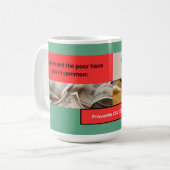 Spreuken Bericht - Spreuken 22-2 - Klassiek Koffiemok (Voorkant links)