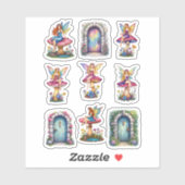 Spreuken deur vinyl sticker vel (Vel)