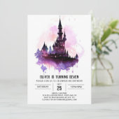 Spreuken en tovenaar verjaardag kaart (Staand voorkant)