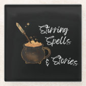 Spreuken en verhalen roeren glazen onderzetter (Voorkant)