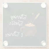 Spreuken en verhalen roeren glazen onderzetter (Achterkant)