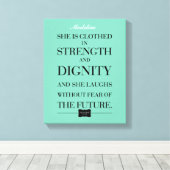 Spreuken Quote Custom Name Wrapped Canvas Afdruk (Insitu (Houten vloer))