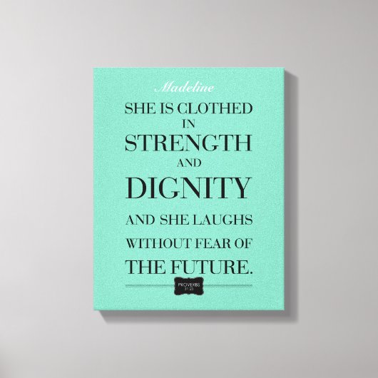 Spreuken Quote Custom Name Wrapped Canvas Afdruk (Voorkant)