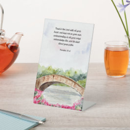 Spreuken Vertrouwen op de Heer Christelijke Huis D Reclamebord Met Voetstuk