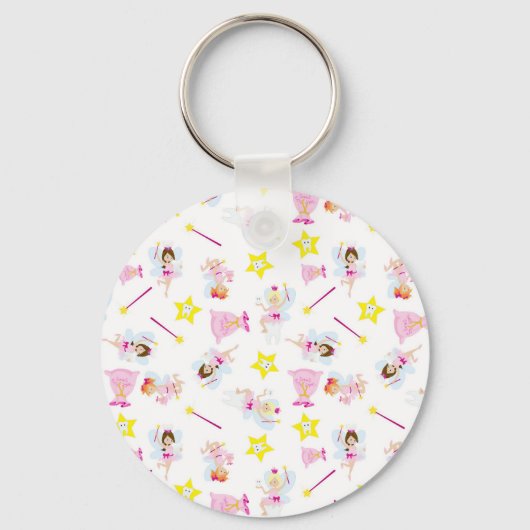 Spreukige Toverstaaf van de Tandfee Witte Tanden Sleutelhanger (Voorkant)