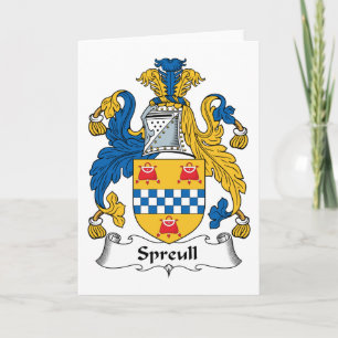 Spreull Family Crest Kaart