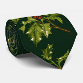 Sprig of Holly Christmas Red Berry  Stropdas (Opgerold)