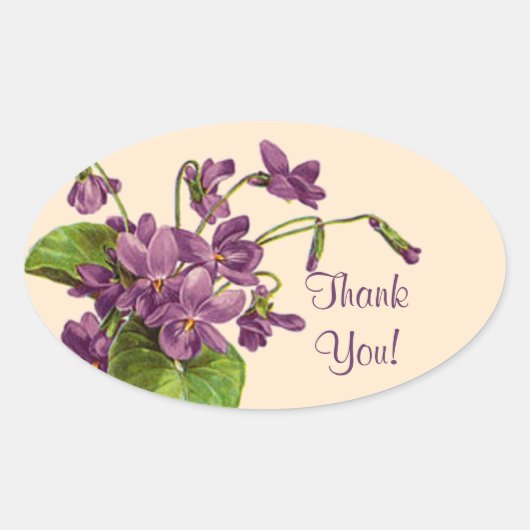 Sprig of Violets - Sticker (Voorkant)