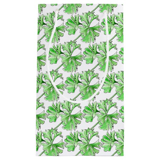 Sprig van peterselie waterverf kunst klein cadeauzakje (Voorkant)