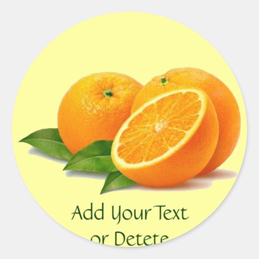 Sprig van Sinaasappels Stickers (in vele vormen) (Voorkant)