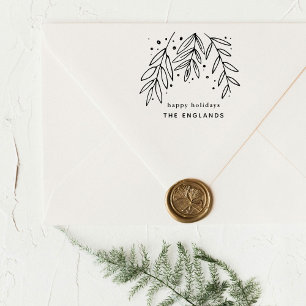 Sprigs aangepaste vakantie rubberstempel