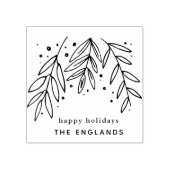 Sprigs aangepaste vakantie rubberstempel (Afrduk)