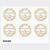 Sprigs Wreater Kerstmis Vierkante Sticker (Vel)