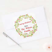 Sprigs Wreater Kerstmis Vierkante Sticker (Envelop)