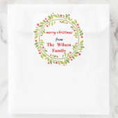 Sprigs Wreater Kerstmis Vierkante Sticker (Tas)