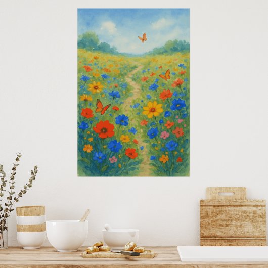 Spring 7, Wildflower Whispers, seizoensgebonden pr Poster (Keuken)