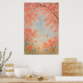 Spring 8, Beneath Blossom Skies, seizoensgebonden  Poster (Keuken)