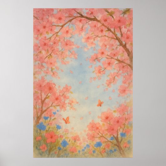 Spring 8, Beneath Blossom Skies, seizoensgebonden  Poster (Voorkant)