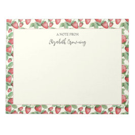 Spring Aardbeien Hand-geïllustreerde Aardbei Notitieblok