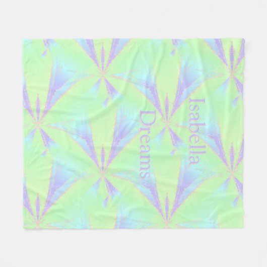 Spring Abstract Stars Fleece Deken (Voorkant (Horizontaal))