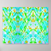 "Spring" Abstracte Waterverf Poster Print