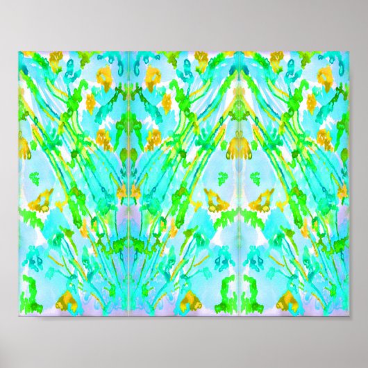 "Spring" Abstracte Waterverf Poster Print (Voorkant)