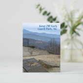 Spring af van de rots Laurel Park NC Blue Ridge Mo Briefkaart (Staand voorkant)
