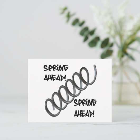 Spring Ahead Briefkaart (Staand voorkant)