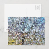 Spring Almond Blossom Pointillism Artwork Briefkaart (Voorkant / Achterkant)