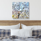 Spring Almond Blossom Pointillism Artwork Canvas Afdruk (Insitu (Slaapkamer))