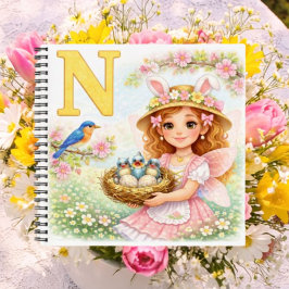 Spring Alphabet Letter N Notebook for Kids Notitieboek