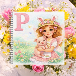 Spring Alphabet Letter P Notebook for Kids Notitieboek