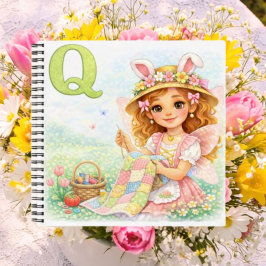 Spring Alphabet Letter Q Notebook for Kids Notitieboek