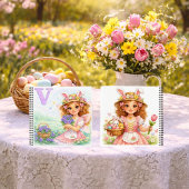 Spring Alphabet Letter V Fairy Violet Flowers Notitieboek