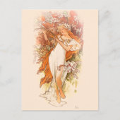 Spring - Alphonse Mucha Art Nouveau Briefkaart (Voorkant)