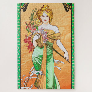 Spring, Alphonse Mucha Legpuzzel