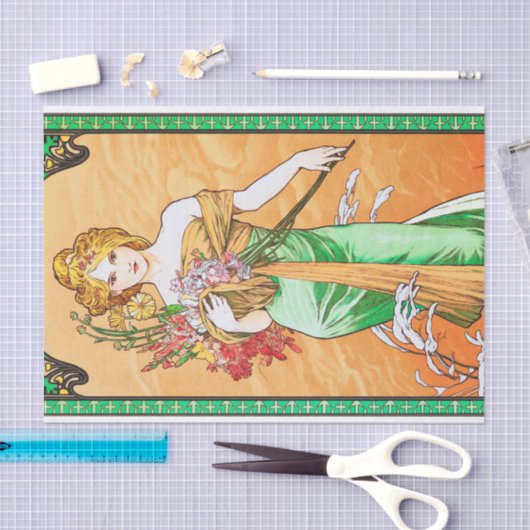 Spring, Alphonse Mucha Tissuepapier (Craft)