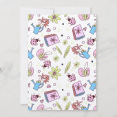 Spring and Books Birthday Party Kaart (Achterkant)