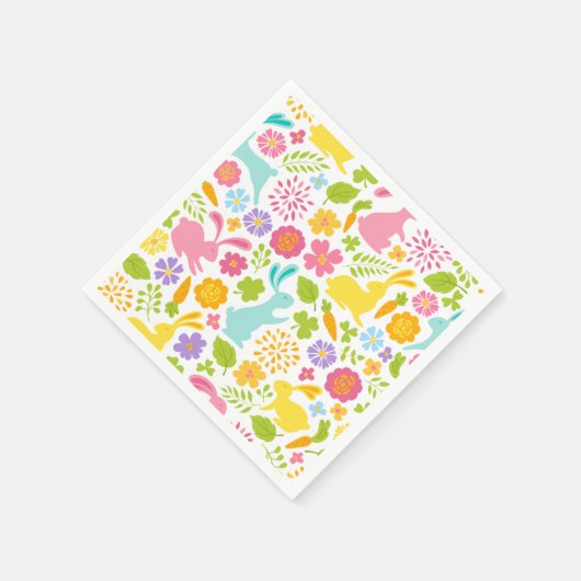 Spring And Easter Bunny Pattern Gift, Easter Decor Servet (Hoek)