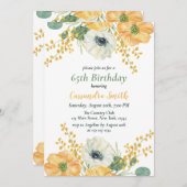 Spring Anemone Bloem Sinaasappel & Wit Verjaardag Kaart (Voorkant / Achterkant)