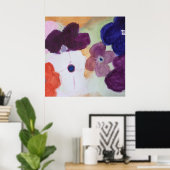 Spring Anemones Poster (Thuiskantoor)