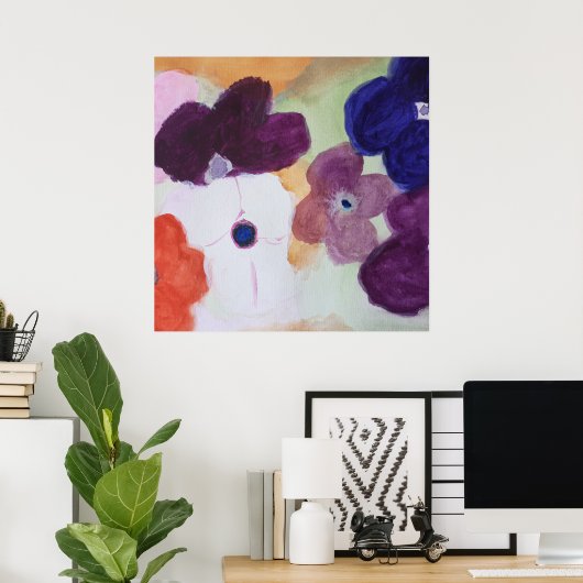 Spring Anemones Poster (Thuiskantoor)