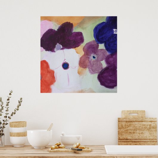 Spring Anemones Poster (Keuken)