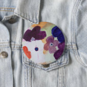 Spring Anemones Round Badge Ronde Button 4,0 Cm (In situ)
