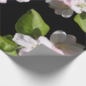 Spring Apple Blossom Wrapping Paper Matte Cadeaupapier (Hoek)