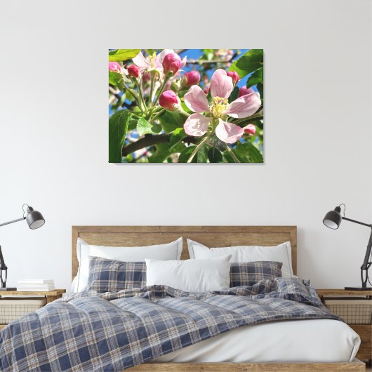Spring Apple Blossoms Canvas Afdruk (Insitu (Slaapkamer))
