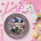 Spring Apple Blossoms Natuur Gepersonaliseerde Par Papieren Bordje (Feest)