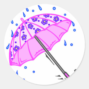 Spring April Showers Ronde Sticker